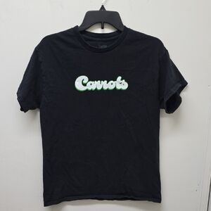 Black T-Shirt with Carrots Logo - Size M